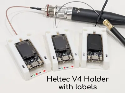 Heltec V4 Holder w/Antenna Pigtail Stress Relief