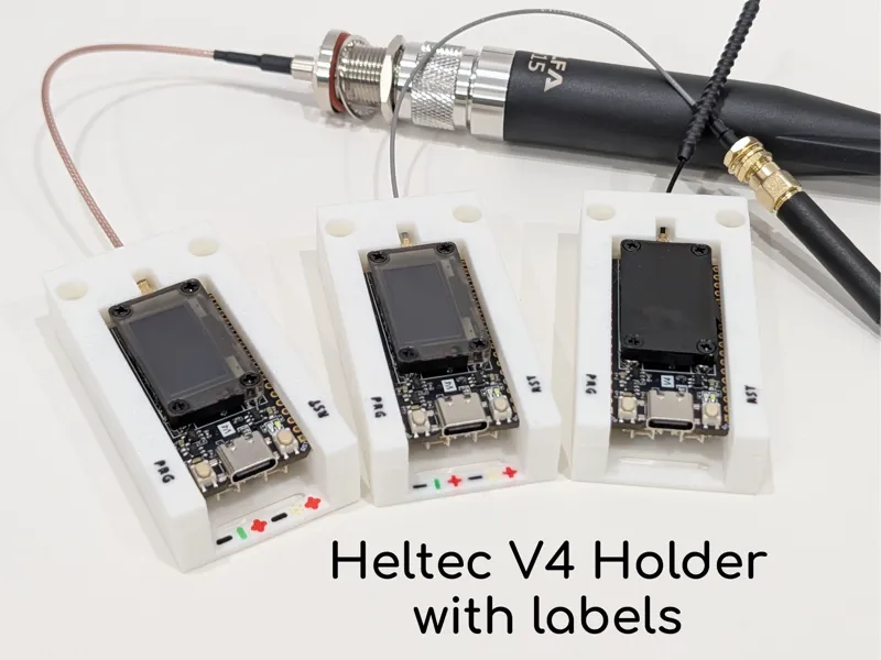 Heltec V4 Holder w/Antenna Pigtail Stress Relief
