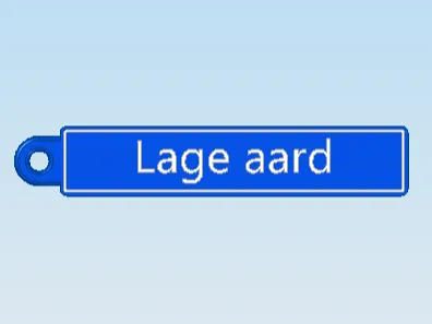 Lage aard straatnaambord