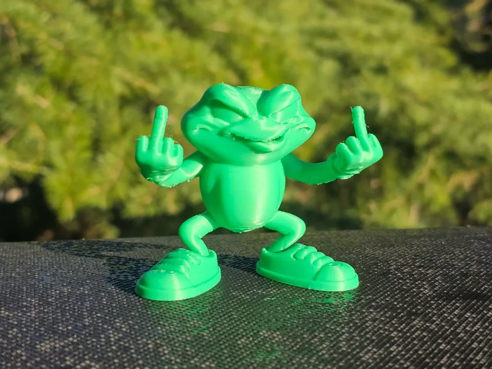 Maria Rude Frog Rude Frog with Middle Fingers - Free 3D Print Model - MakerWorld