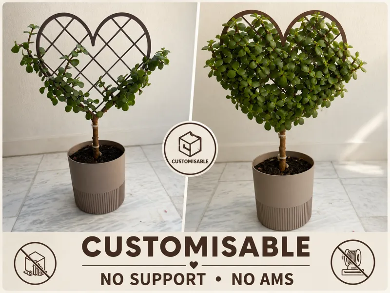 Customizable Heart Plant Support