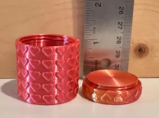 Heart Texture Capsule Container Mini Organizer