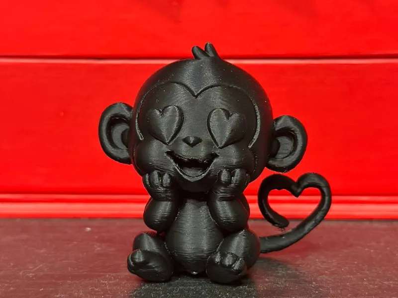 Love Monkey Figurine – Heart Eyes & Heart Tail