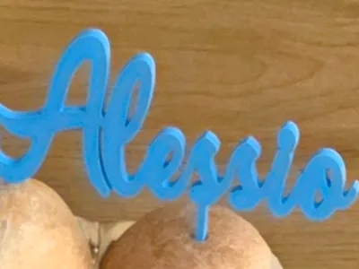 Cake topper name Alessio