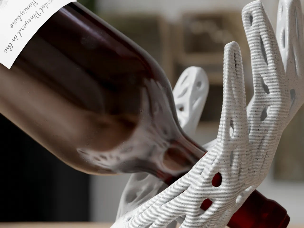 VinoGrace - Voronoi Wine Holder view 2