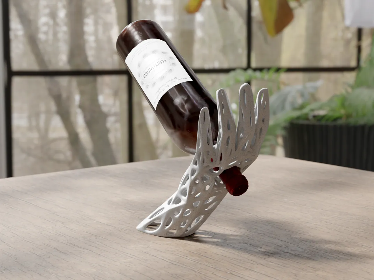 VinoGrace - Voronoi Wine Holder view 4