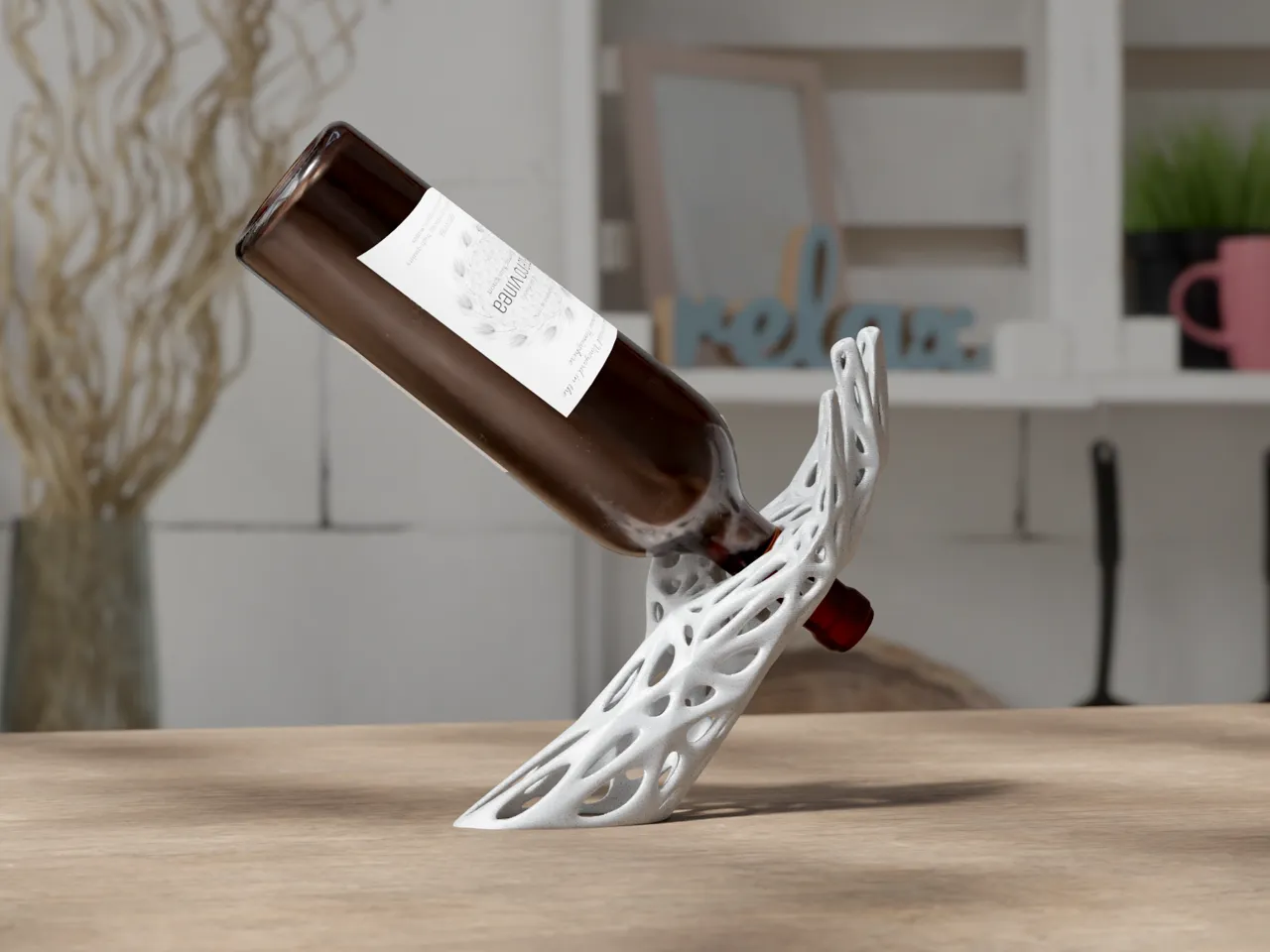 VinoGrace - Voronoi Wine Holder view 3