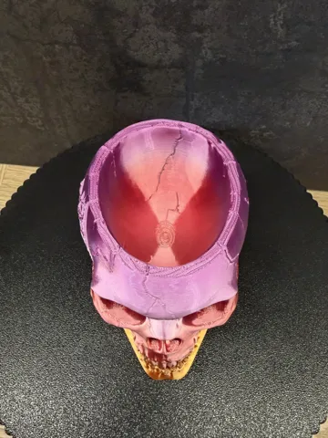 Adorno temático: Crimson Rift Skull – Gothic Halloween Decoration — vista de referencia 3