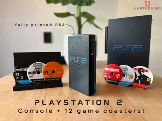Playstation 2 Console + 12 Game Coasters