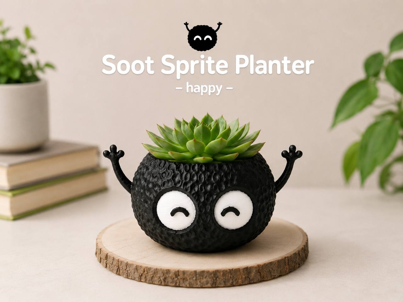 Soot Sprite Planter - Happy