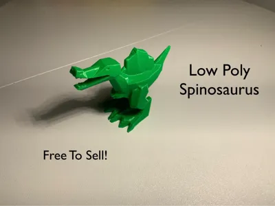 Low Poly Spinosaurus (Free to Sell)