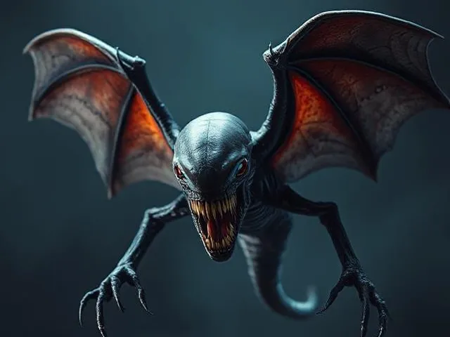 Xenomorph vampire bat