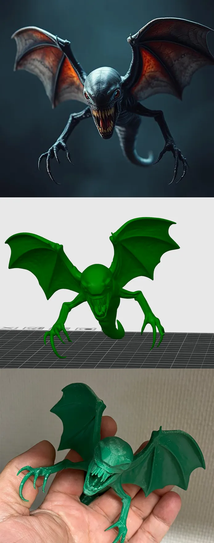 Xenomorph vampire bat by Joz1975 MakerWorld: Download Free 3D Models