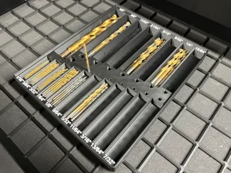 Imperial Drill Bit Tray - Gridfinity