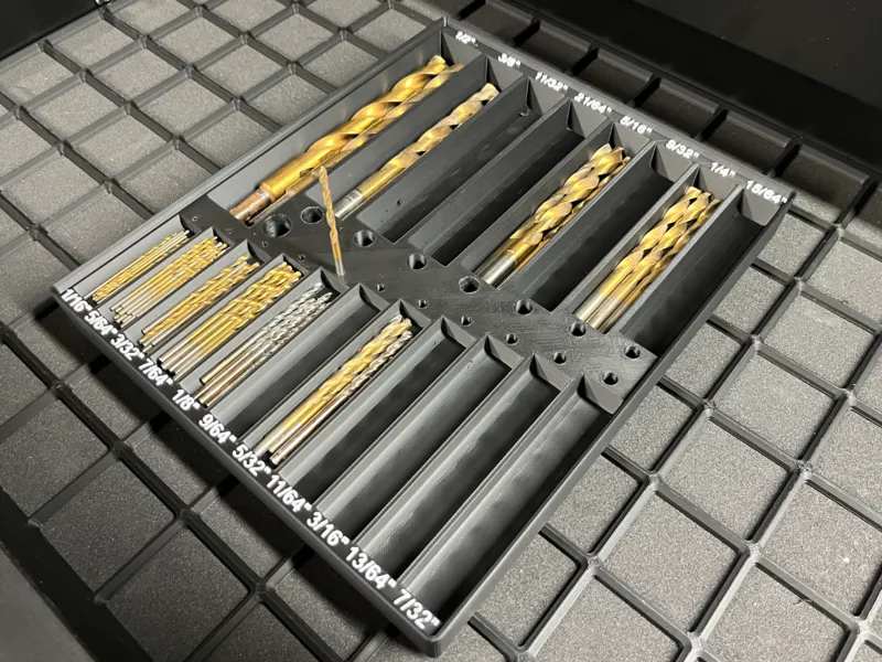 Imperial Drill Bit Tray - Gridfinity
