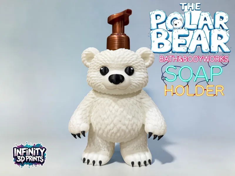 AMS-MULTIPART - THE POLAR BEAR - BBW SOAP HOLDER