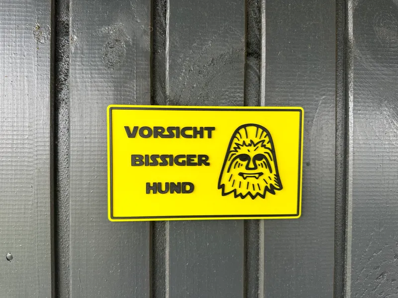 Star Wars sign (Vorsicht bissiger Hund) Chewi