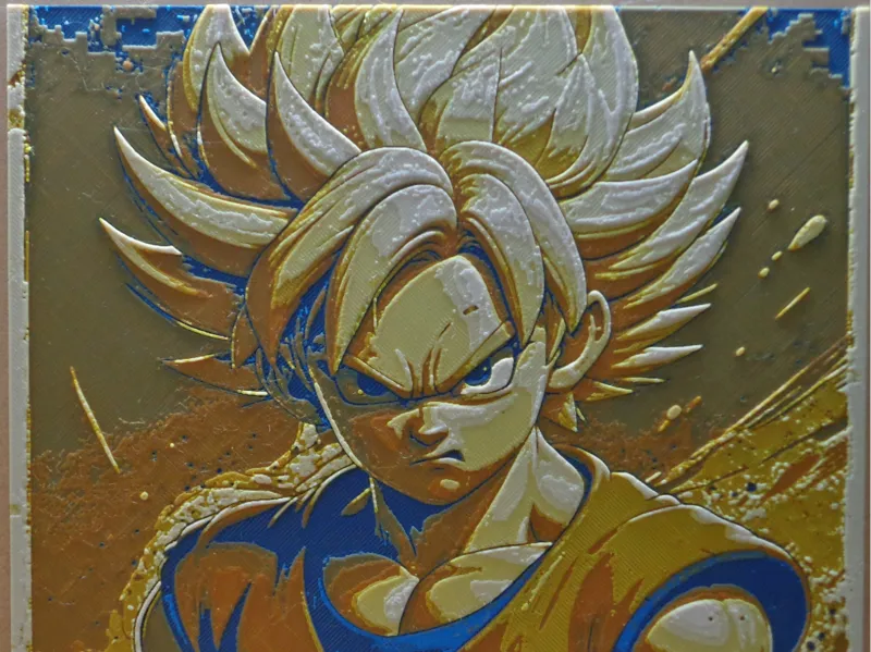 Hueforge Goku Dragon Ball Fan Art