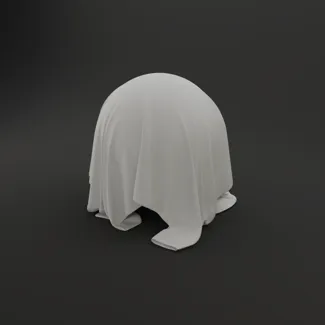 Floating sphere covered by cloth