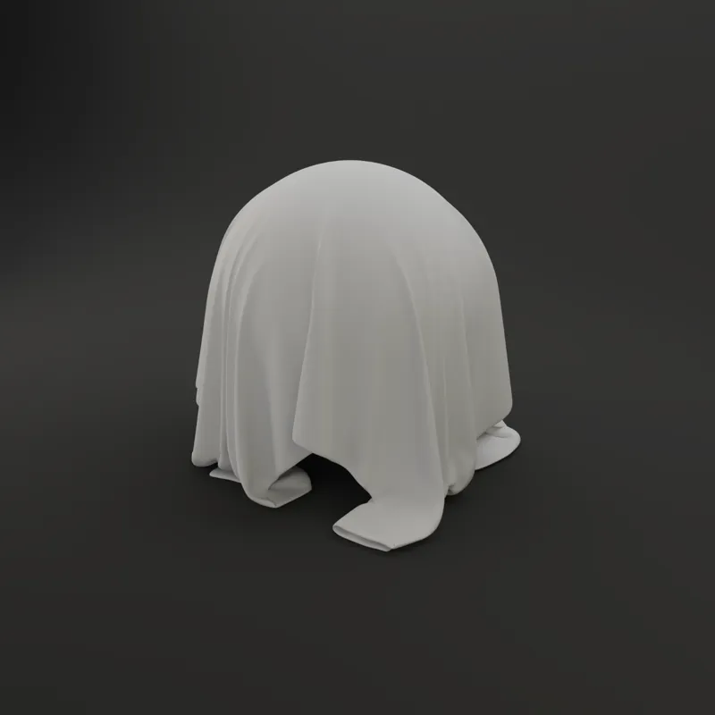 Floating sphere covered by cloth