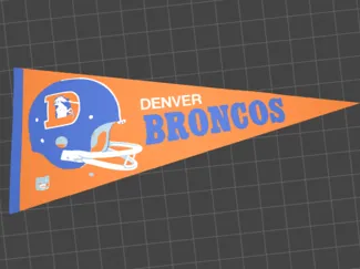 Denver Broncos Football Pennant Flag