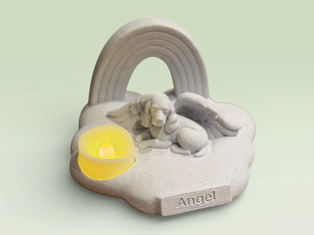 Cocker Spaniel Ángel en Nube con Arcoíris Conmemorativo - Modelo de ...