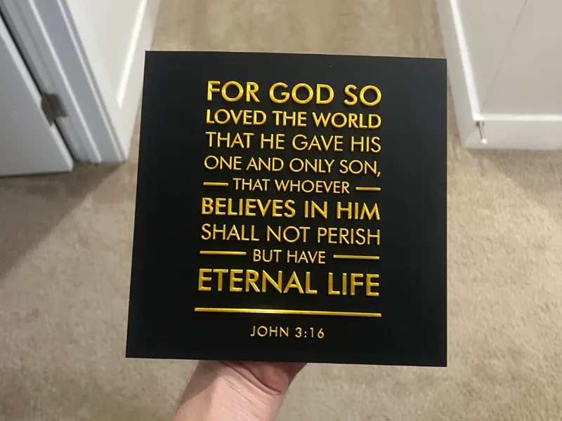 John 3:16 Decor Art