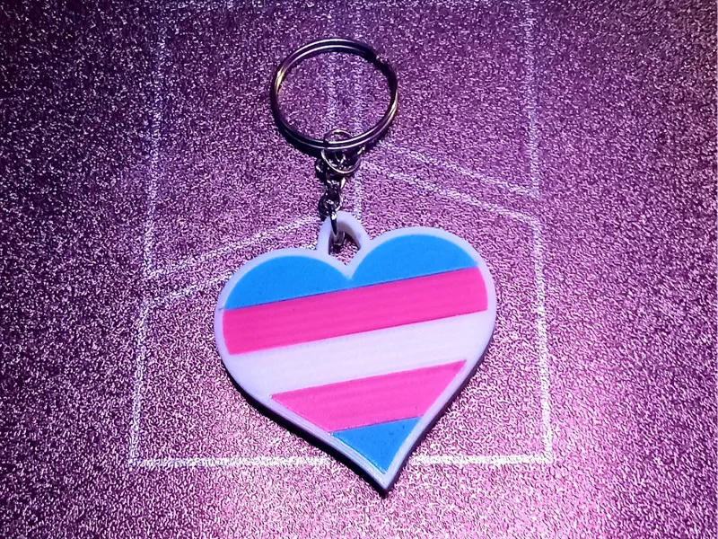 Keychain | Trans Heart Trans Pride #transheart