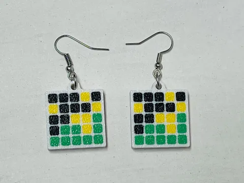 Wordle - Word Game Earrings (small) view 2