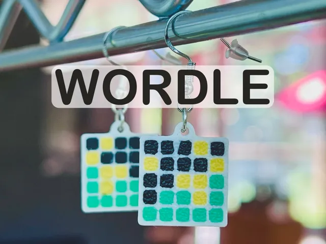 Wordle - Word Game Earrings (small)