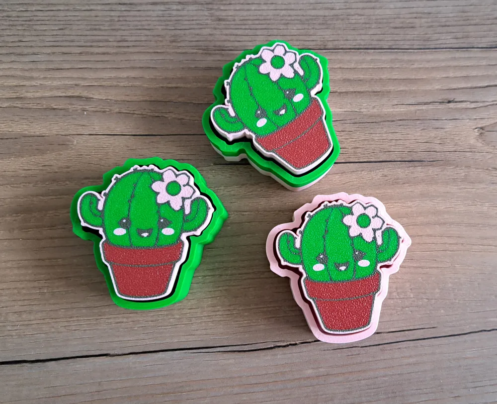 Cute Kawaii Cactus fidget toy clicker, clicky - Free 3D Print Model ...