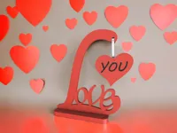 Mot Love décoratif avec cœur — photo 1
