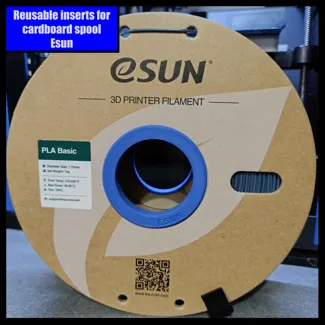 Reusable inserts for cardboard spool Esun