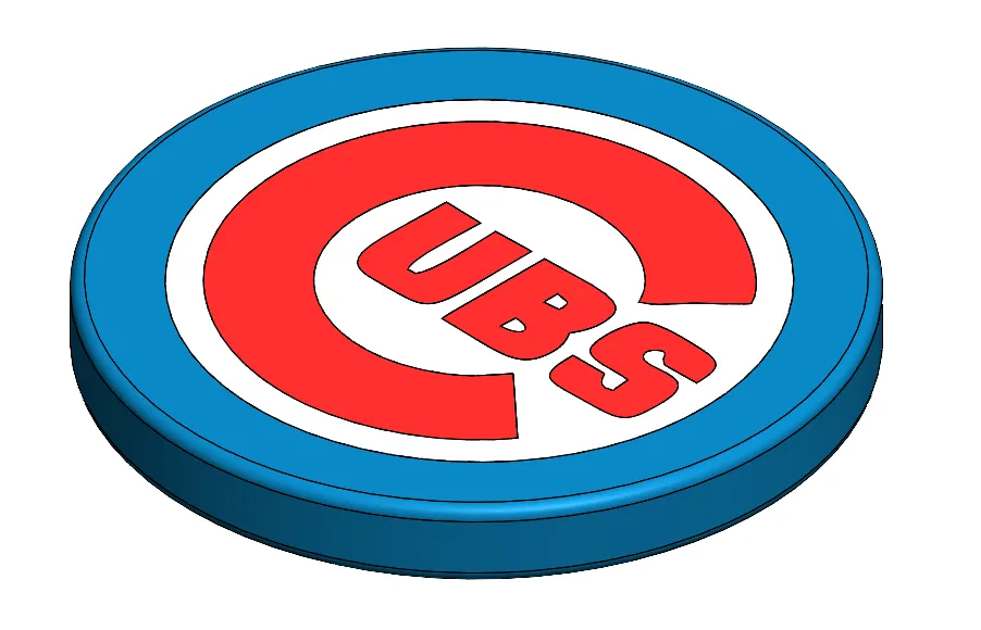 Chicago Cubs Charm - Free 3D Print Model - MakerWorld