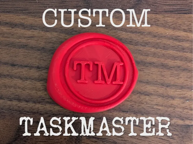 Taskmaster Wax Seal Stamp - Configurable Initials