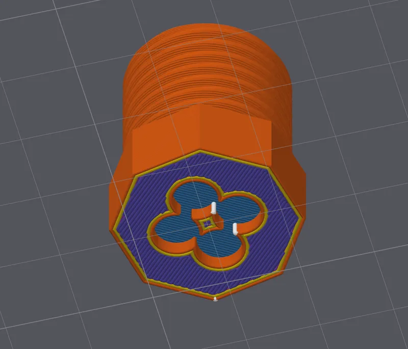 Multiboard - 20 mm Big Thread, 4x 6x2mm Magnet Head, Bolt