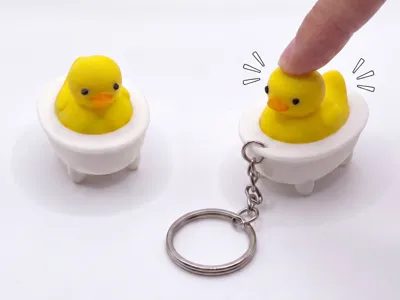 Bath Duck Clicker – Keychain Click Fidget Toy