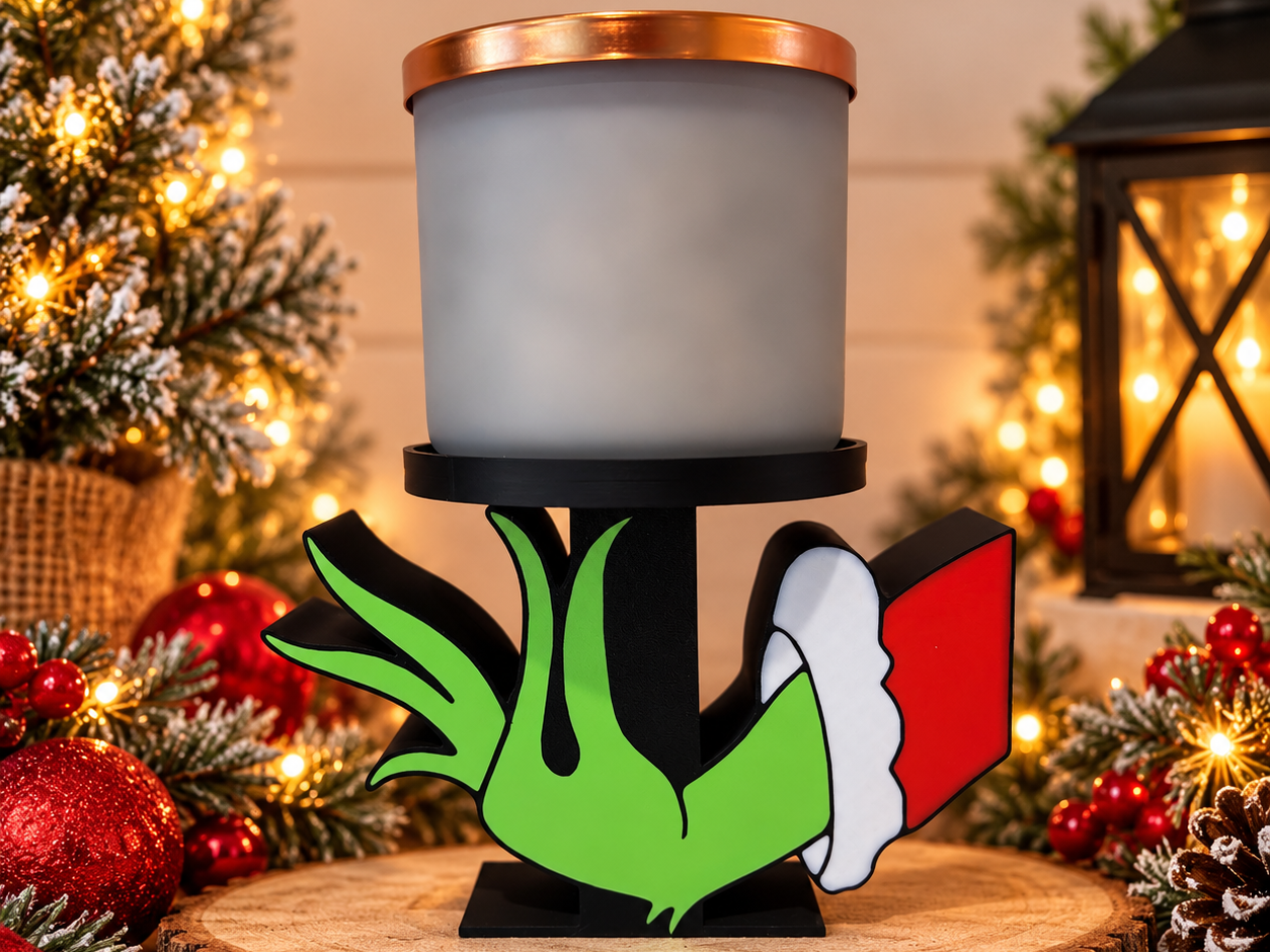 Grinch B&BW Candle Holder 3D model