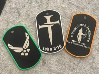 US Military size dog tag blank