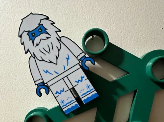 Yeti Abominable MinFig Brick Giant Wreath Peg