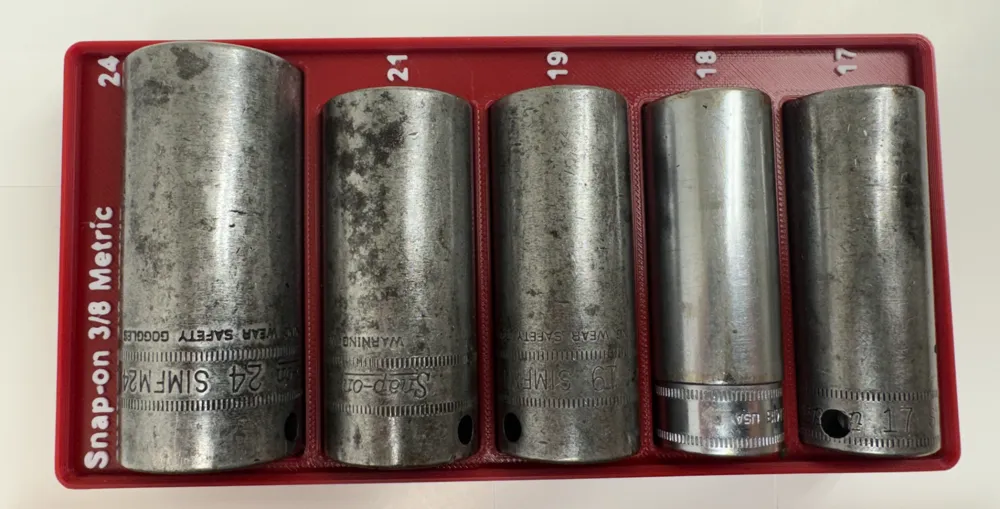 Snap On 3/8 Impact Metric Deep Socket Gridfinitiy by twelch24 MakerWorld