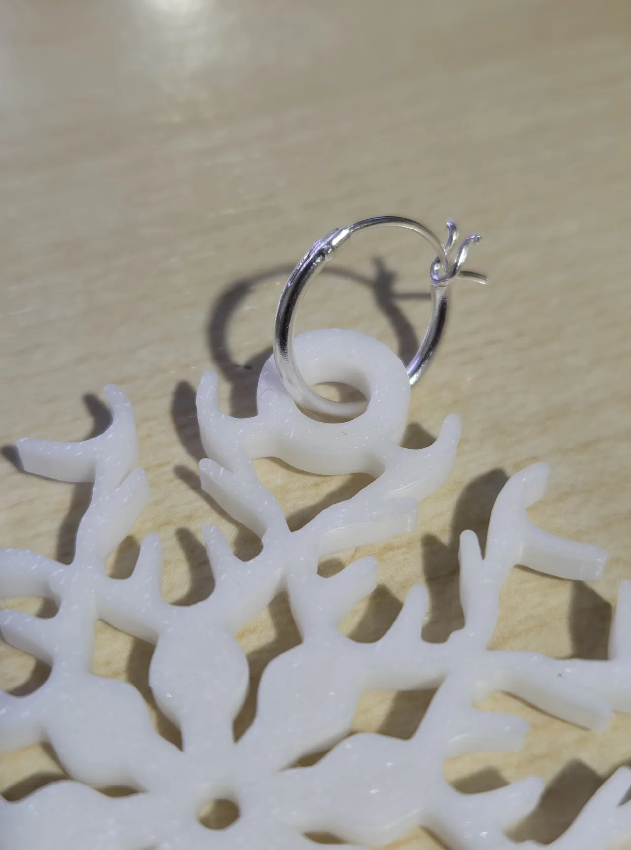 Snowflake earrings view 3