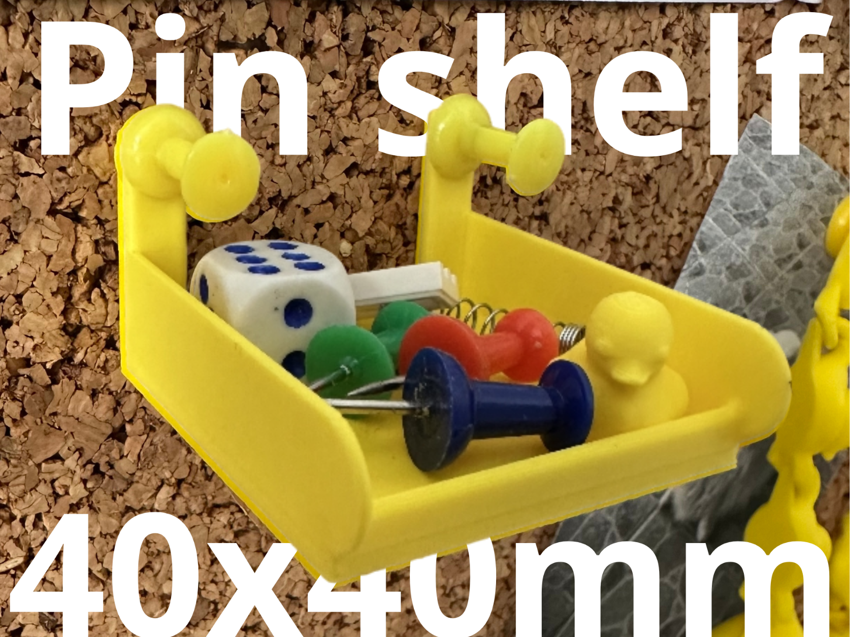 pin shelf small 40x40mm 5g 24min printing