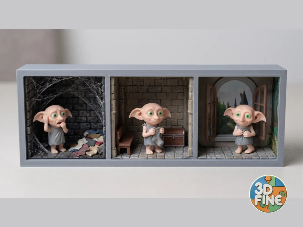 Figura decorativa: Dobby the House Elf - 3 Figure Collection. Referencia del modelo original.
