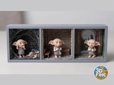Figura decorativa: Dobby the House Elf - 3 Figure Collection — referencia de MakerWorld