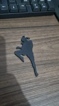 Porte-clés silhouette combattant Muay Thaï — photo 3