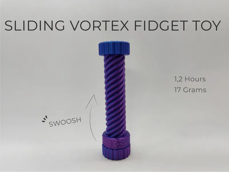 Sliding vortex fidget toy