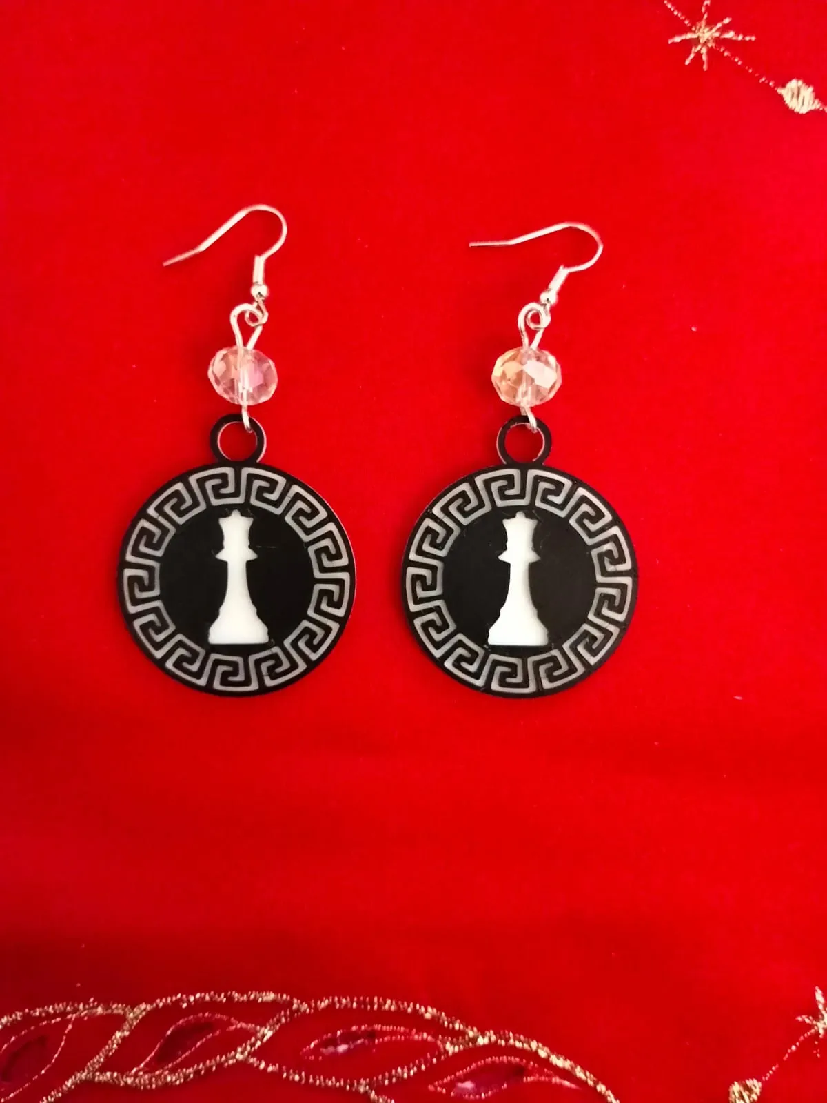Earrings Queen Chess view 2