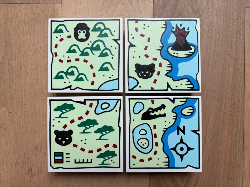 BRICK Treasure Map 1000% Scaled 2x2 Tiles