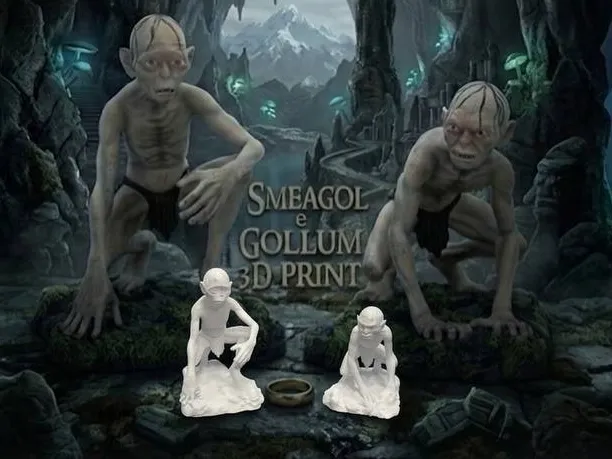 Smeagol e Gollum Il Signore Degli Anelli 3D Model